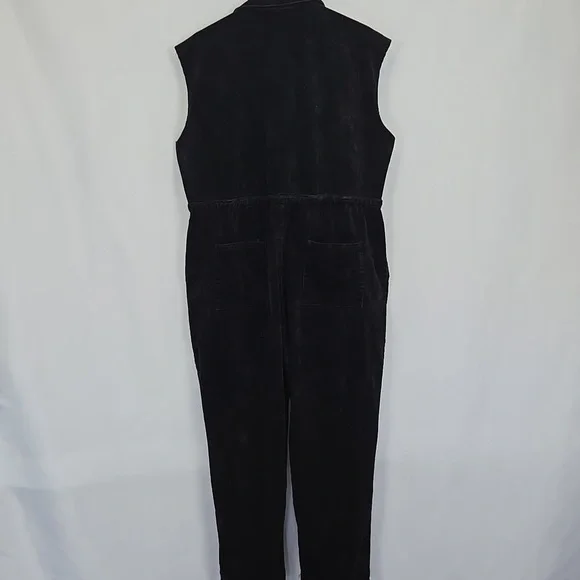 POL Black Corduroy Sleeveless Jumpsuit - Size Large - Picture 5 of 11
